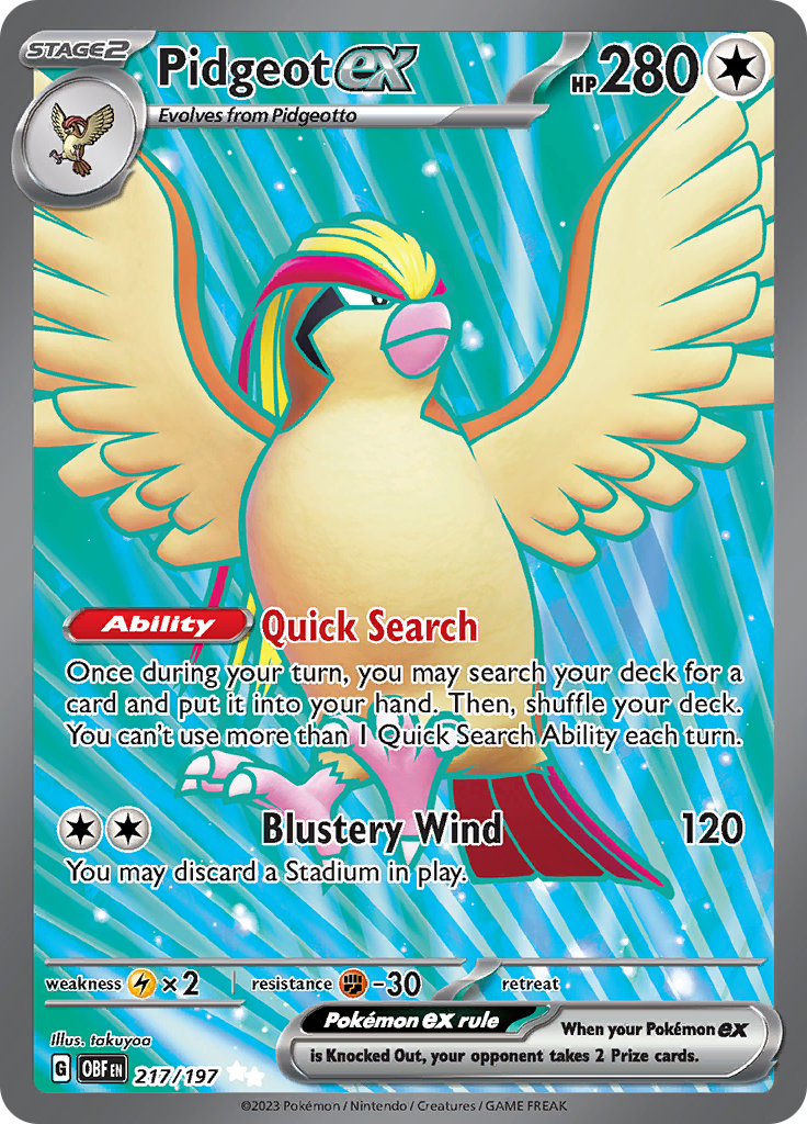 Pidgeot Ex 217/197